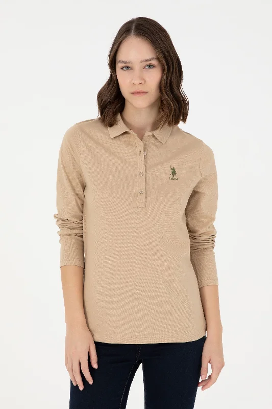 Hand - wash only polo shirt with delicate embroideryPolo majica dugih rukava