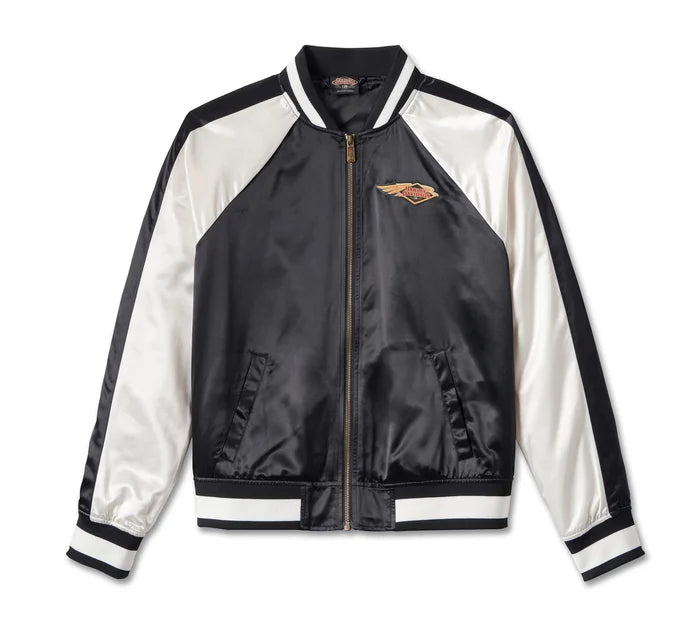 Plaid Women Long Sleeve Top for a Preppy VibeWomen's 120th Anniversary Classic Bomber Jacket - Colorblocked - Black Beauty Plaid Women Long Sleeve Top for a Preppy VibeWomen's 120th Anniversary Classic Bomber Jacket - Colorblocked - Black Beauty