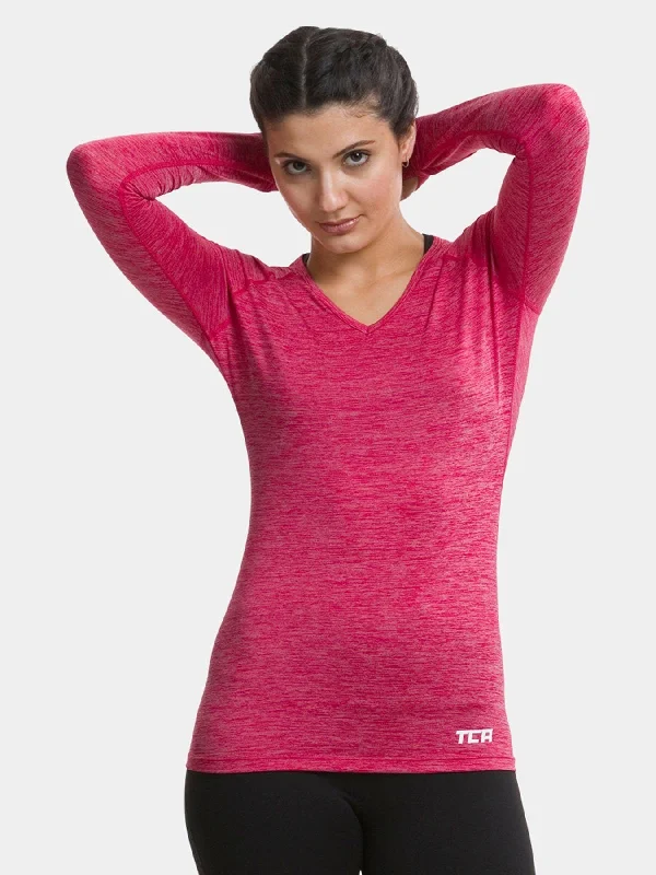 Wrap - Style Women Long Sleeve Top for a Versatile FitElle Long Sleeve V Neck Top For Women With Thumbholes Wrap - Style Women Long Sleeve Top for a Versatile FitElle Long Sleeve V Neck Top For Women With Thumbholes