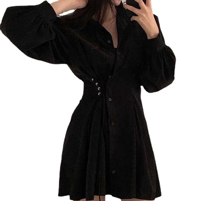 Floral Printed Women Long Sleeve Top for a Romantic LookWomen's Grunge Puff Sleeved Strappy Dress Floral Printed Women Long Sleeve Top for a Romantic LookWomen's Grunge Puff Sleeved Strappy Dress