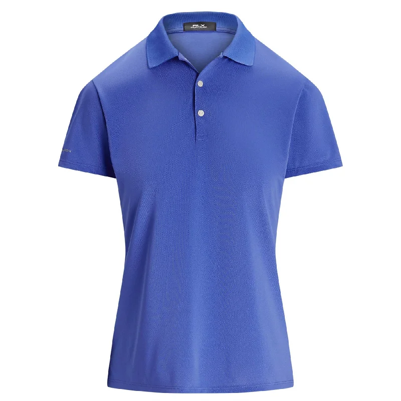 Glitter - embellished polo shirt for a sparkly appearanceWomens RLX Air Tech Pique Polo Resort Blue - AW24 Glitter - embellished polo shirt for a sparkly appearanceWomens RLX Air Tech Pique Polo Resort Blue - AW24