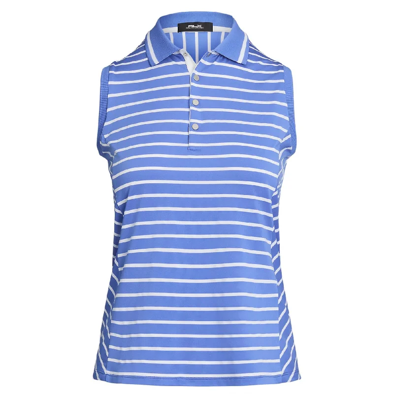 Floral print short - sleeve polo shirt for a feminine lookWomens RLX Airflow SL Polo Resort Blue - AW24 Floral print short - sleeve polo shirt for a feminine lookWomens RLX Airflow SL Polo Resort Blue - AW24