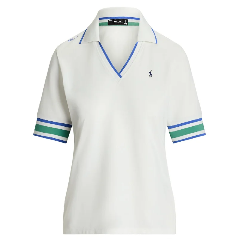 Organic cotton polo shirt for eco - friendly consumersWomens RLX Tailored Fit Cricket Polo Ceramic White - AW24 Organic cotton polo shirt for eco - friendly consumersWomens RLX Tailored Fit Cricket Polo Ceramic White - AW24