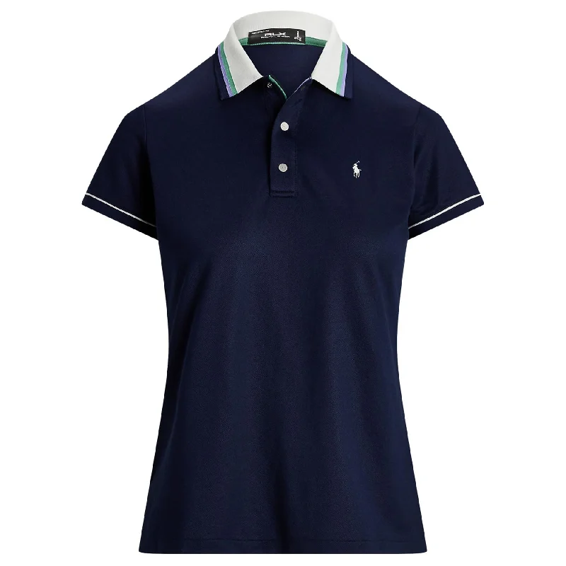 Puffed - sleeve polo shirt for a fashionable silhouetteWomens RLX Tour Pique Polo Refined Navy - AW24 Puffed - sleeve polo shirt for a fashionable silhouetteWomens RLX Tour Pique Polo Refined Navy - AW24