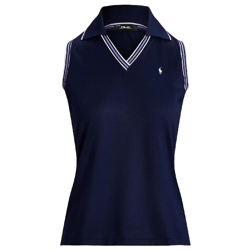 Thermal - lined polo shirt for cold - weather activitiesWomens RLX Tour Pique Polo Refined Navy/Pure Lilac - AW24 Thermal - lined polo shirt for cold - weather activitiesWomens RLX Tour Pique Polo Refined Navy/Pure Lilac - AW24