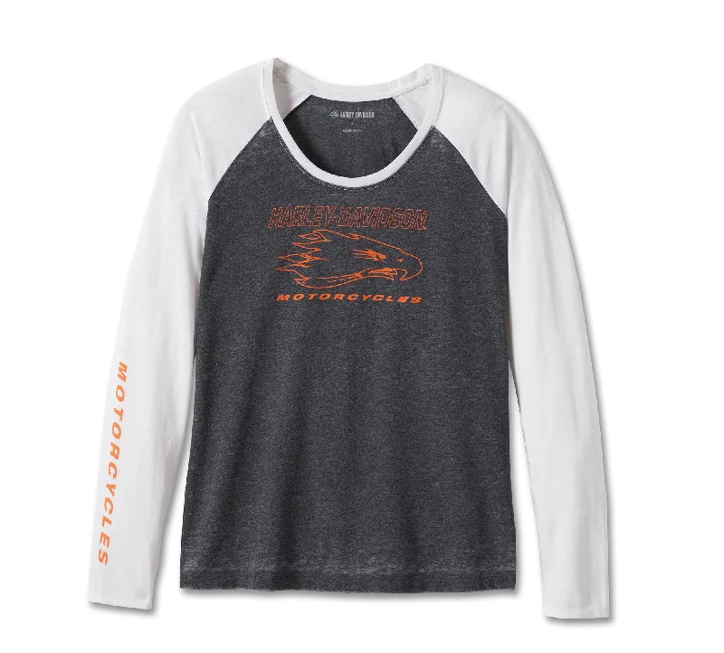 Turtleneck Women Long Sleeve Top for Cold Winter DaysWomen's Screamin' Eagle Raglan Long Sleeve Burnout Tee Turtleneck Women Long Sleeve Top for Cold Winter DaysWomen's Screamin' Eagle Raglan Long Sleeve Burnout Tee
