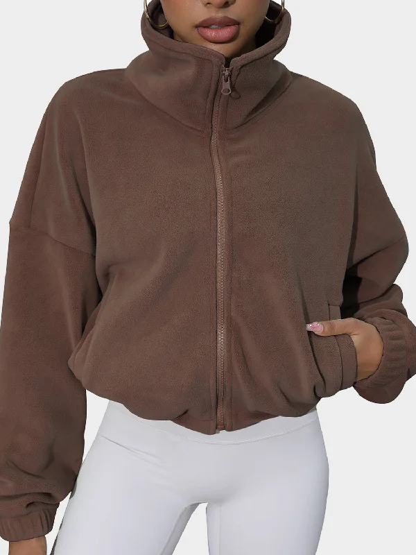 Women's trench coats with a removable belt for customizable stylingDrawstring Turtleneck Zip Up Long Sleeve Jacket Women's trench coats with a removable belt for customizable stylingDrawstring Turtleneck Zip Up Long Sleeve Jacket