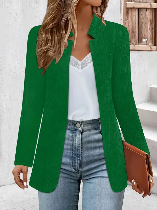 Women's denim jackets with a patchwork design for a bohemian and artsy styleOpen Front Long Sleeve Jacket Women's denim jackets with a patchwork design for a bohemian and artsy styleOpen Front Long Sleeve Jacket